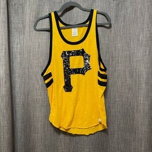 Victoria's Secret Pittsburgh Pirates Yellow and Black Tank Top